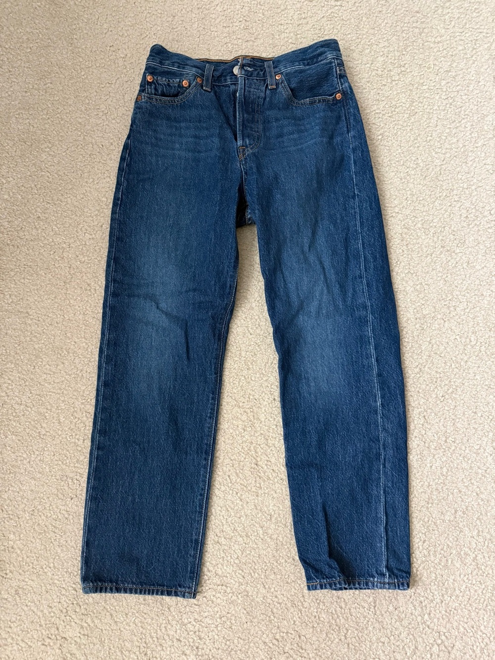 Levi's Wedgie Straight Dark Blue Ankle Jeans- Sz. 26